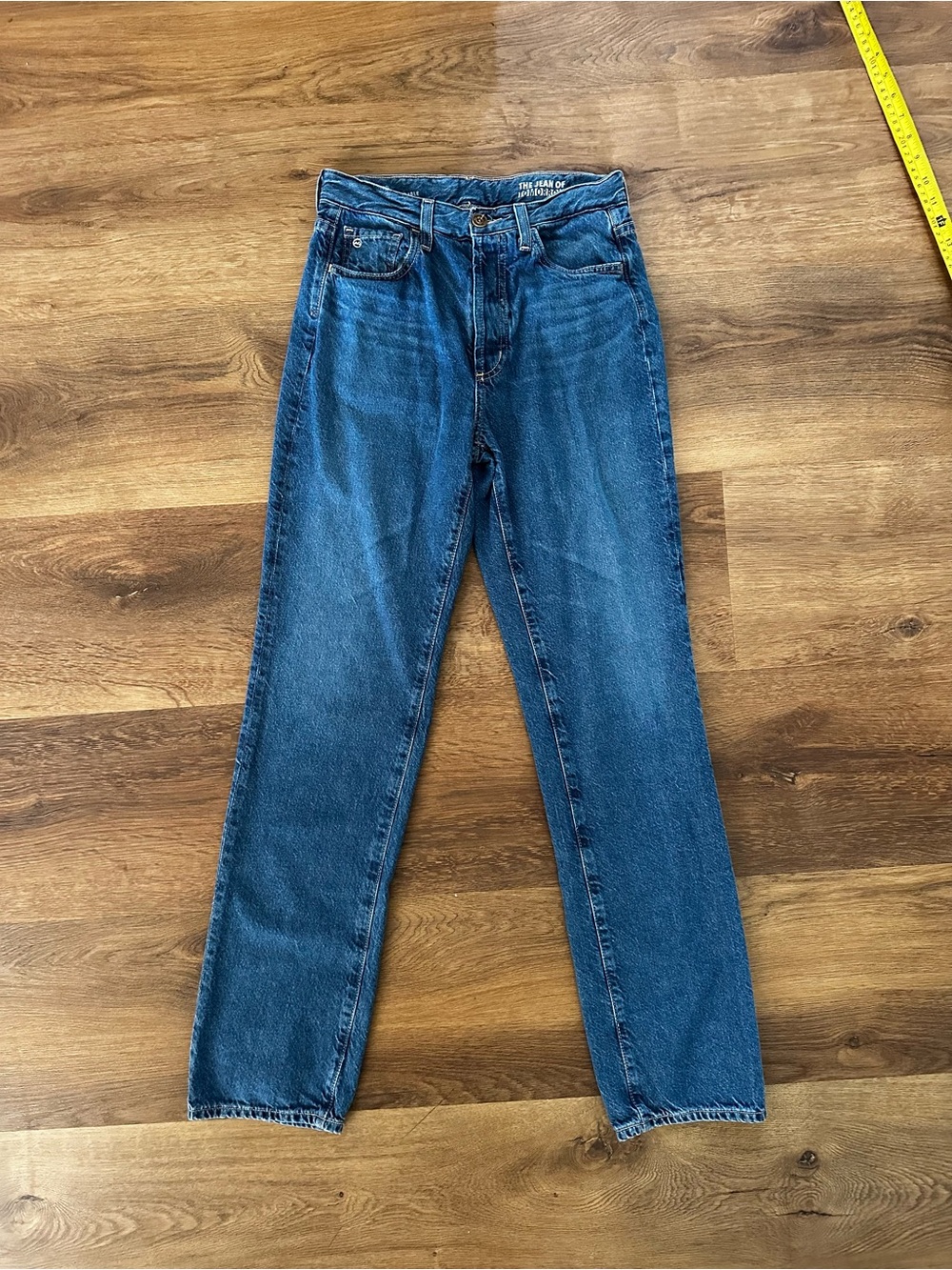 AG Adriano Goldschmied Women's Alexxis Button Fly High Rise VTG Straight Jeans